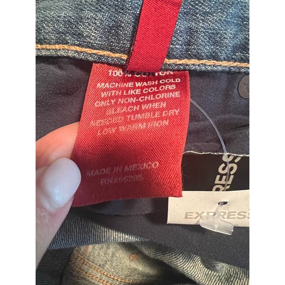 NWT VINTAGE Express Women's Low Rise Eva Bootcut Jeans Denim Blue Size 2R - Picture 10 of 12